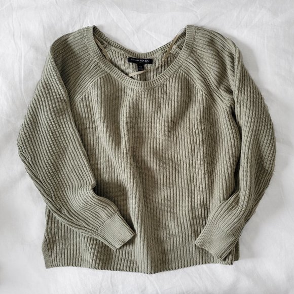 Banana Republic Factory cotton ribbed sweater NWOT - Picture 1 of 7